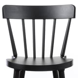 NORRARYD Bar stool with backrest, black, 74 cm