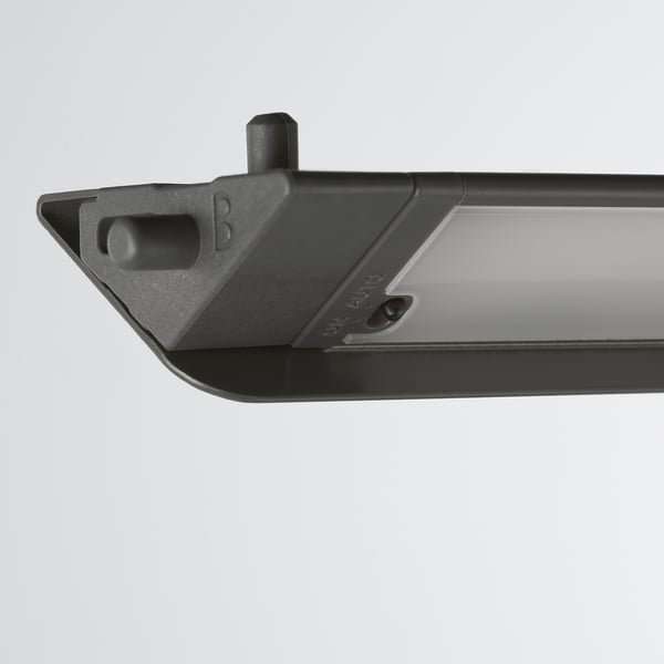 ÖVERSIDAN LED wardrobe lighting strp w sensor, dimmable dark grey, 46 cm