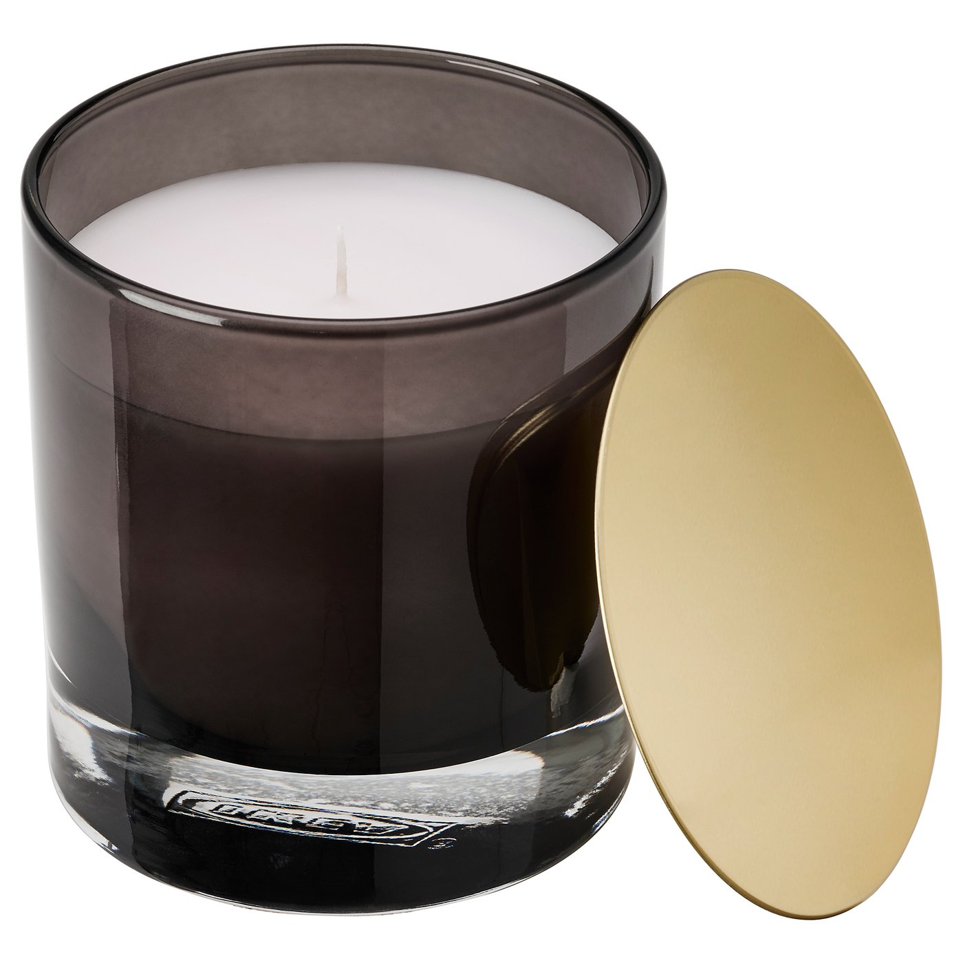 OMRÅDE Scented candle in glass Coffee break/grey IKEA