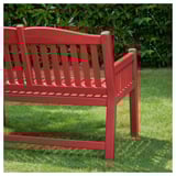 PÄRONHOLMEN Bench with backrest, outdoor, red