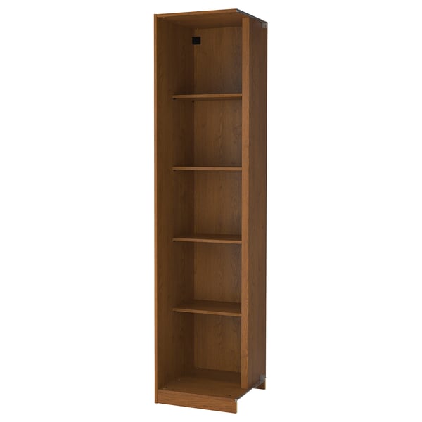 Pax وحدة أرفف زاوية إضافي بأربع أرفف مظهر الخشب مصبوغ بني 53x58x236 سم Ikea