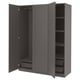 PAX / BERGSBO Wardrobe combination, dark grey, 150x60x201 cm