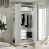 PAX / FARDAL Wardrobe combination, white high-gloss white/white, 120x60x236 cm