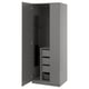 PAX / FORSAND Wardrobe combination, dark grey/dark grey, 75x60x201 cm