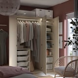 PAX / FORSAND Wardrobe combination, grey-beige/grey-beige, 150x60x201 cm