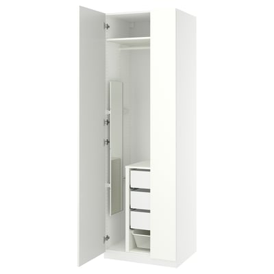 PAX / FORSAND Wardrobe combination, white/white, 75x60x236 cm