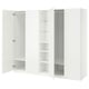 PAX / FORSAND Wardrobe, white/white, 235x60x201 cm