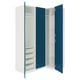 Option: PAX / FYRUDDEN Corner wardrobe, white/blue, 161/111x236 cm
