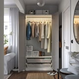 PAX / GULLABERG Wardrobe combination, white/grey, 100x60x201 cm