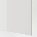 PAX / HOKKSUND Wardrobe combination, white/high-gloss light grey, 200x66x236 cm