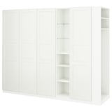 PAX / TYSSEDAL Wardrobe combination, white white/white, 255x60x201 cm