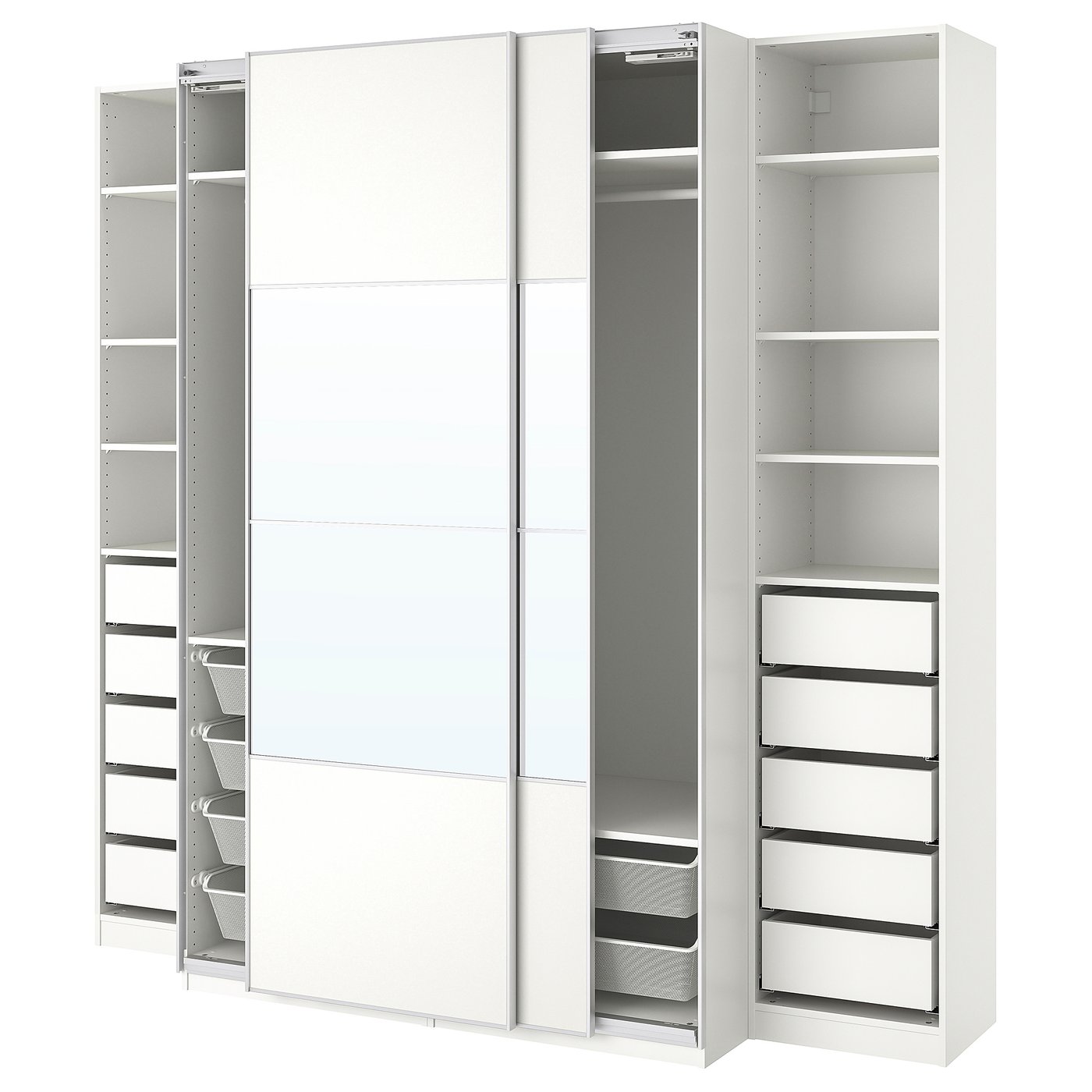PAX دولاب ملابس أبيض/Mehamn Auli IKEA PAX دولاب ملابس أبيض/Mehamn Auli IKEA
