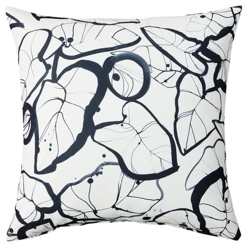 PELARKÖRSBÄR Cushion cover, white/black, 50x50 cm