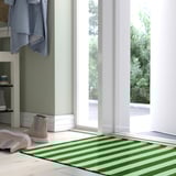PLATÅGUPP Door mat, green, 60x90 cm