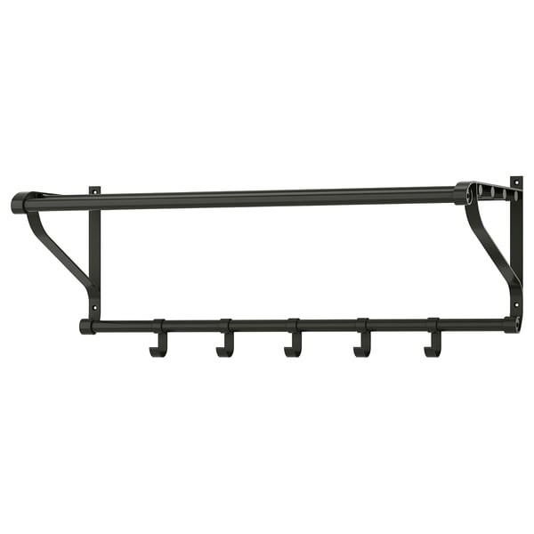 PORTIS Hat rack, black, 90 cm