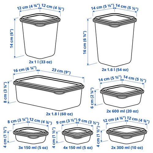 Illustration with measurements for the product: PRUTA.