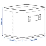 PURRPINGLA Storage basket, textile/beige, 30x25x25 cm
