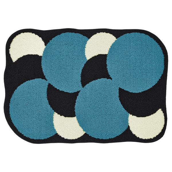 RÄLER Door mat, blue, 40x60 cm