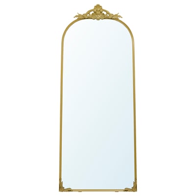 RÅMEBO Mirror, gold-colour, 75x168 cm