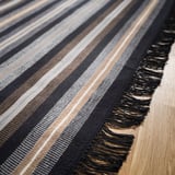 RÅVAROR Rug, flatwoven, handwoven black/brown grey, 170x240 cm