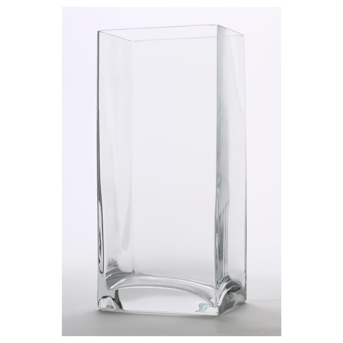 REKTANGEL vase, clear glass, 22 cm IKEA
