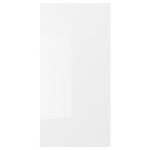 RINGHULT white glossy kitchen door, sleek modern design, rectangular shape, durable and easy to clean.