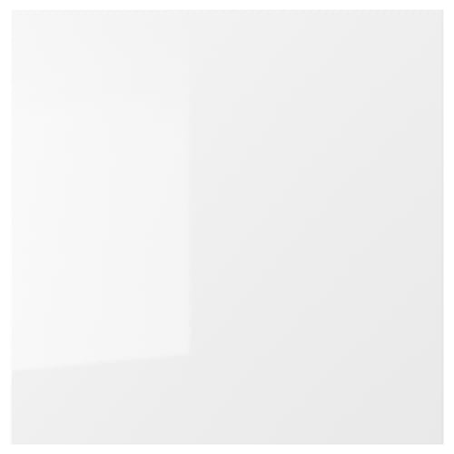 RINGHULT kitchen cabinets: white, glossy, square, durable, easy-clean foil, vertical or horizontal opening.