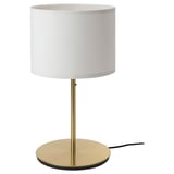 RINGSTA / SKAFTET Table lamp, white/brass, 56 cm
