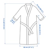 ROCKÅN Bath robe, white, L/XL
