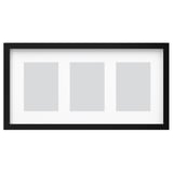 RÖDALM Frame for 3 pictures, black, 55x28 cm