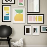 RÖDALM Frame for 3 pictures, black, 55x28 cm
