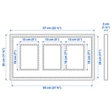 RÖDALM Frame for 3 pictures, white, 55x28 cm