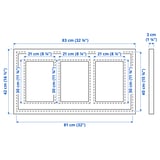 RÖDALM Frame for 3 pictures, white, 81x40 cm