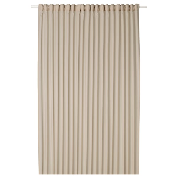 ROSENROBINIA Sheer curtain, 1 piece, beige/with heading tape, 300x300 cm