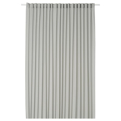 ROSENROBINIA Sheer curtain, 1 piece, light grey/with heading tape, 300x300 cm