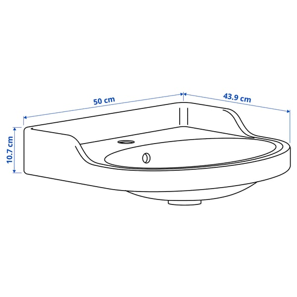 Illustration with measurements for the product: RUTSJÖN.