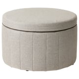 SIDSJÖ Pouffe, with storage/Kilanda beige