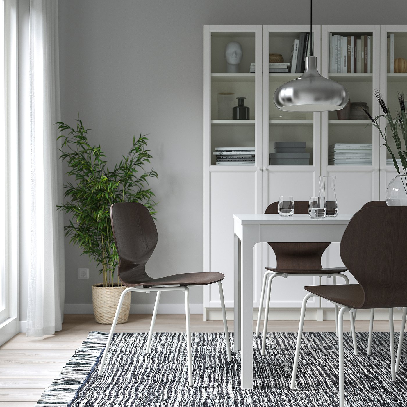 SIGTRYGG chair, dark brown/Sefast white - IKEA