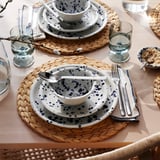 SILVERSIDA Bowl, patterned/blue, 14 cm