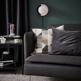 SIMRISHAMN Table/wall lamp, chrome-plated/opal white glass, 16 cm