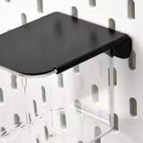 SKÅDIS Container with lid, transparent/black