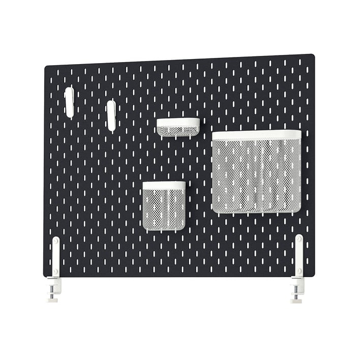 SKÅDIS pegboard combination, black, 76x56 cm IKEA