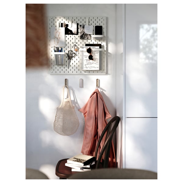 SKÅDIS Pegboard combination, white, 56x56 cm