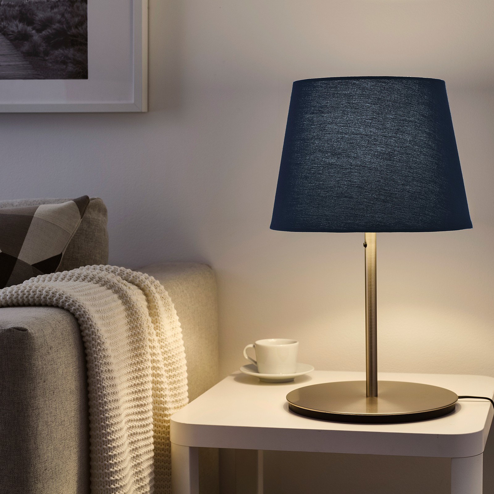 SKOTTORP Lamp shade, dark blue, 33 cm IKEA