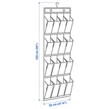 SKUBB Hanging shoe organiser w 16 pockets, dark grey