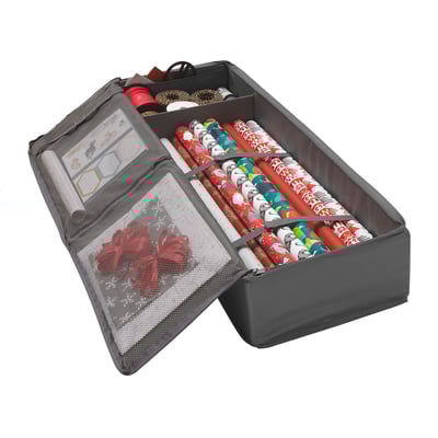 SKUBB Storage case for wrapping paper, dark grey, 90x30x15 cm