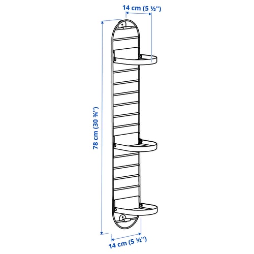 Illustration with measurements for the product: SKUGGRÖNA.