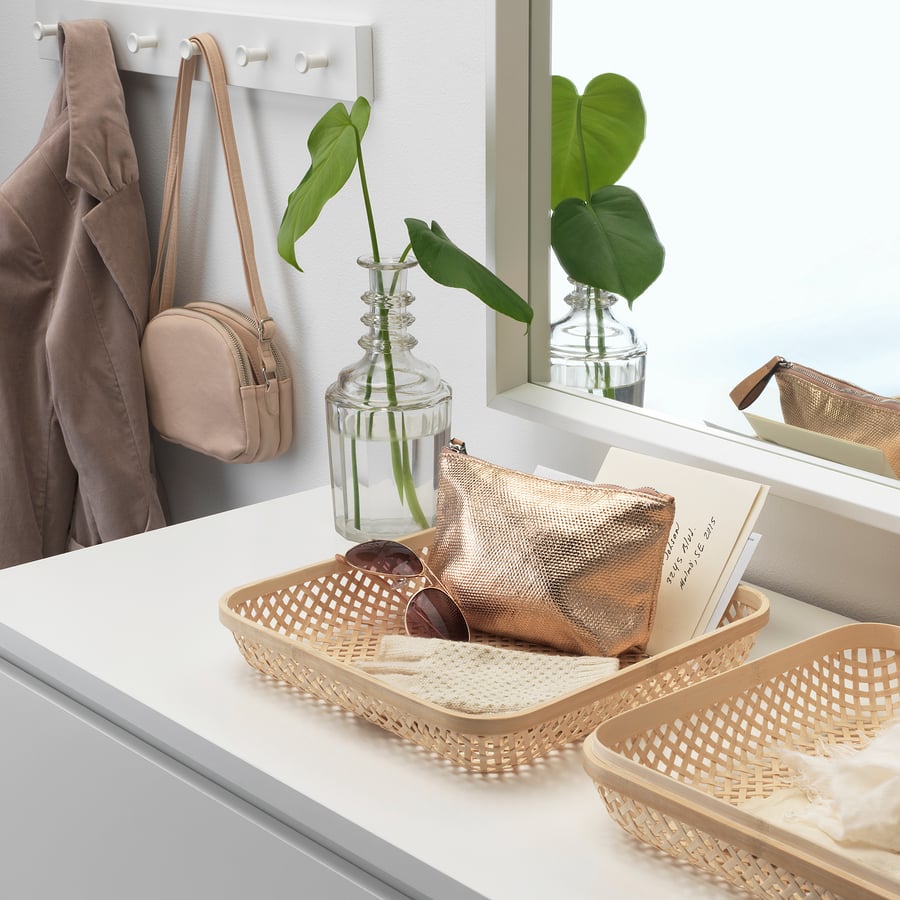 SMARRA Box with lid, natural, 30x30x10 cm IKEA