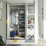 SMÅSTAD Loft bed, white with frame/with desk with 3 drawers, 90x200 cm