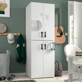 SMÅSTAD / PLATSA Wardrobe, white white/with 2 clothes rails, 60x57x181 cm